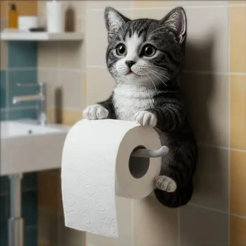 Katten Toiletpapierhouder Hars Wanddecoratie Speels