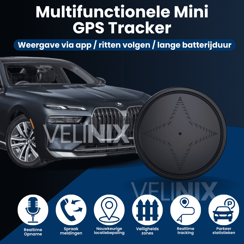 Velinix™ – Auto GPS Tracker Zonder Abonnement, Precieze Tracking