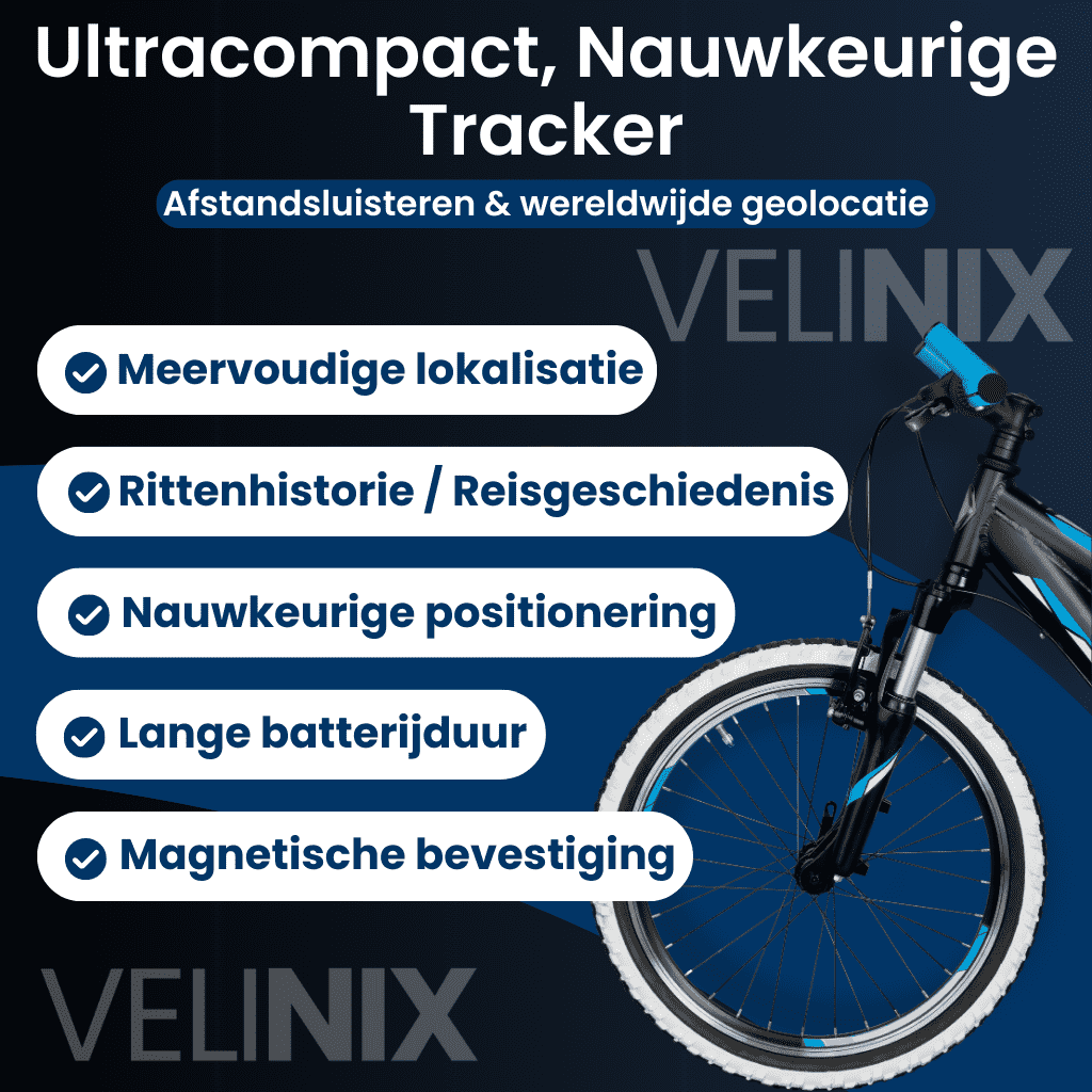 Velinix™ – Fiets GPS Tracker Zonder Abonnement, Discreet & Precies