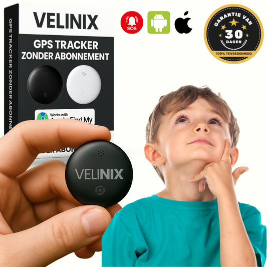 Velinix™ – GPS Tracker Kinderen Zonder Abonnement, Compatibel met Android & iOS