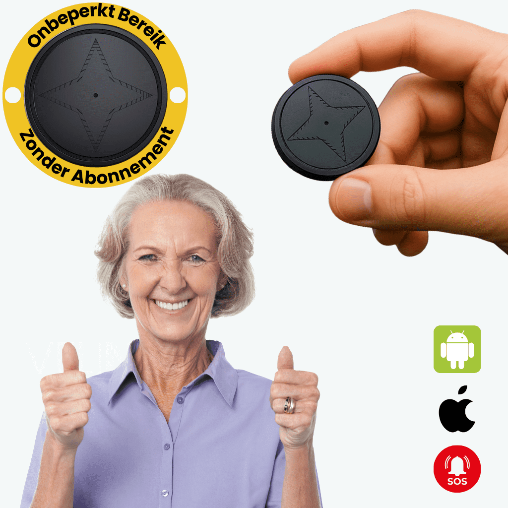 Velinix™ – GPS Tracker Personen Zonder Abonnement, Compact & Nauwkeurig