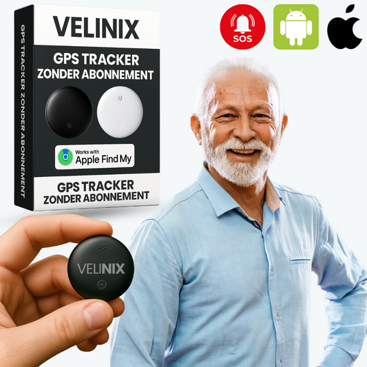 Velinix™ – GPS Tracker Personen Zonder Abonnement, Compatibel met Android & iOS