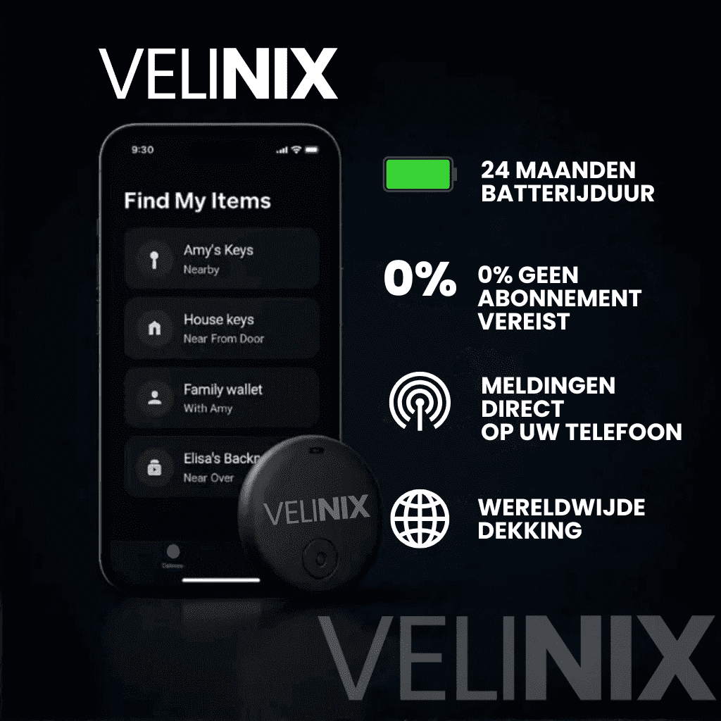 Velinix™ – GPS Tracker Zonder Abonnement, iOS Zoek mijn