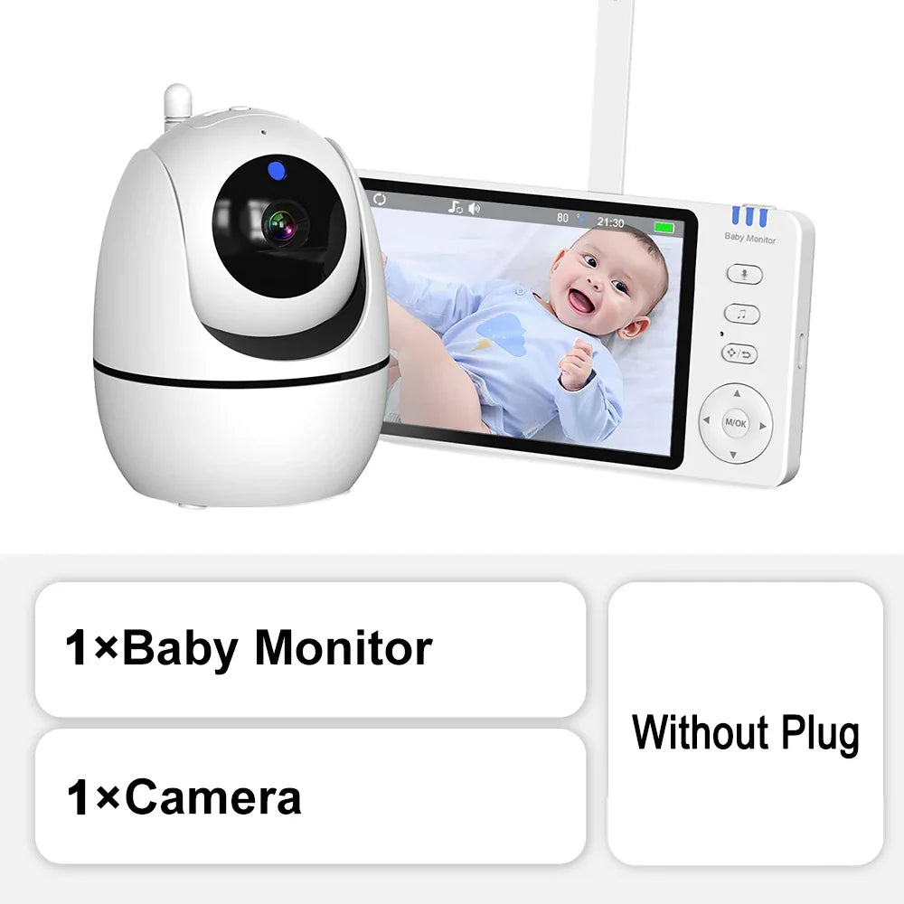Babyfoon met Camera en 5 Inch HD Scherm Nachtzicht