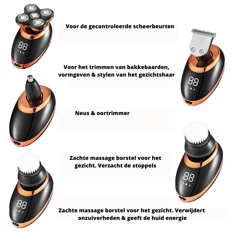 Draadloze Scheerapparaat voor Mannen Waterdicht en Krachtig