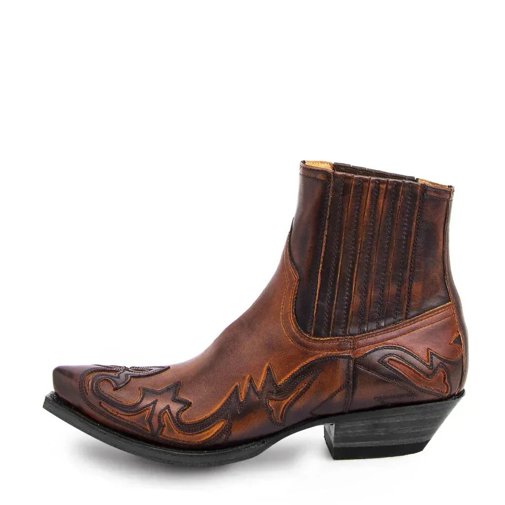 Leren Cowboylaarzen voor Heren Zwart Klassiek Model
