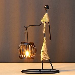 Retro Kaarsenhouder Vintage Stijl Handgemaakt