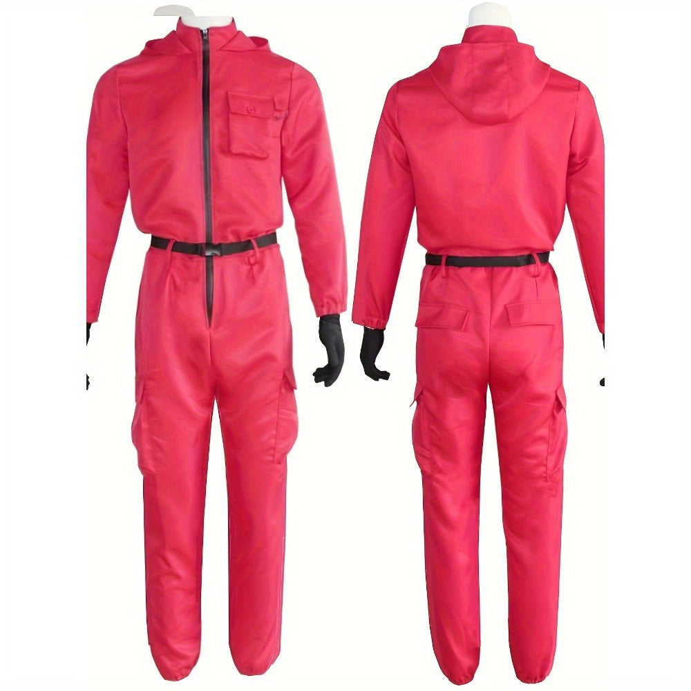 Halloween Jumpsuit Unisex Lang Mouw Met Kap