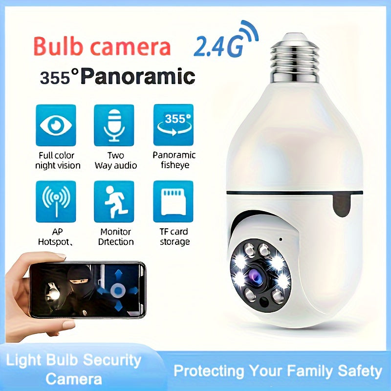 Wi-Fi Lamp Camera met Nachtzicht en Twee-Weg Audio