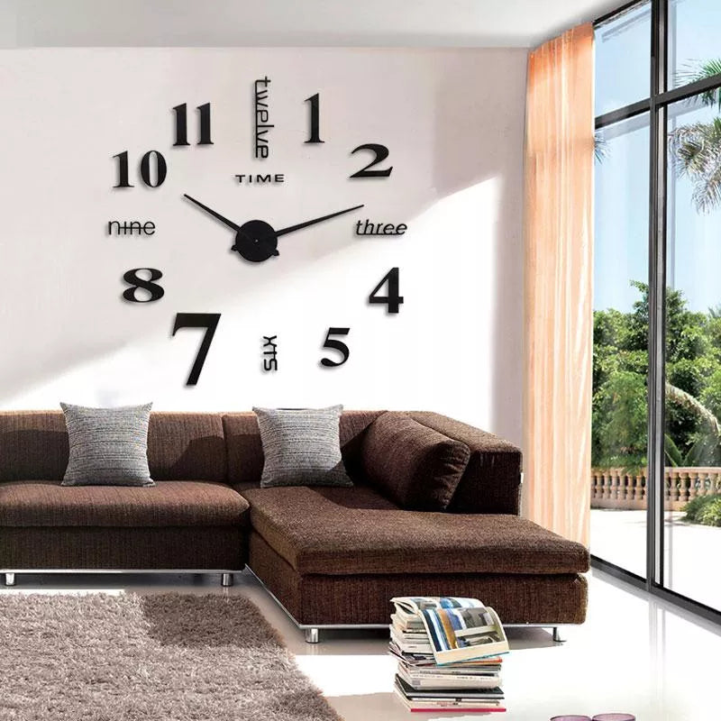 Moderne 3D Wandklok Elegante Decoratie voor Thuis
