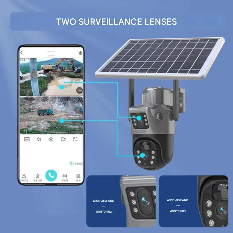Draadloze 4K Beveiligingscamera Op Zonne-energie met Bewegingsdetectie