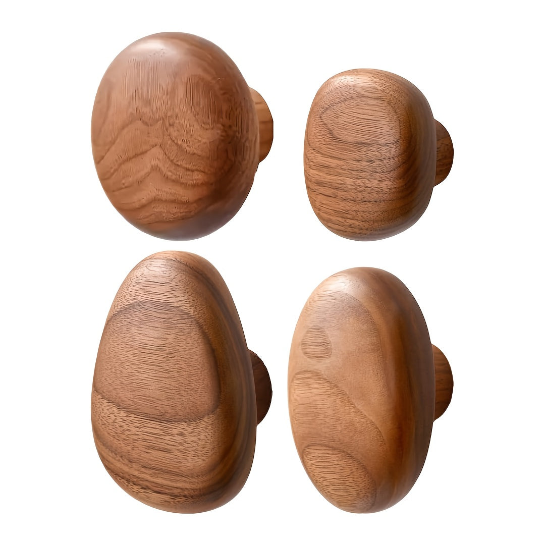 Houten Wandhaken Set Handgemaakt van Notenhout en Beukenhout