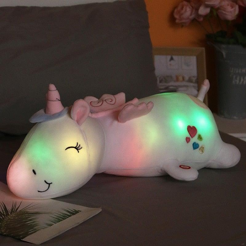 Eenhoorn Knuffel met Regenboog LED Verlichting voor Kinderen