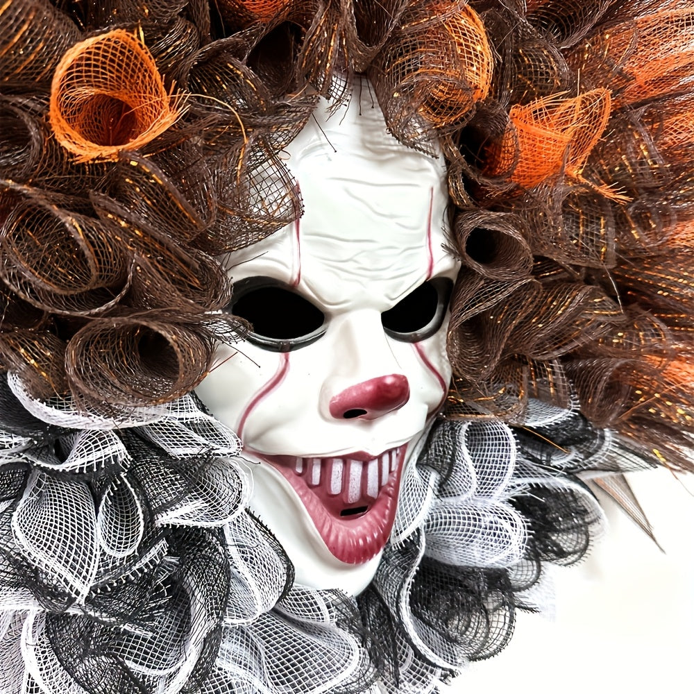 Halloween Deurkrans met Eng Clown Decoratie