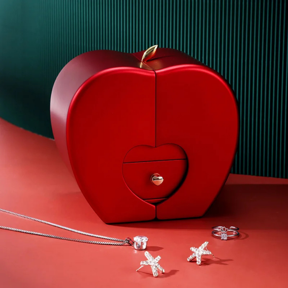 Hartvormige Sieradendoos Roos Cadeau Doos Decoratiebox