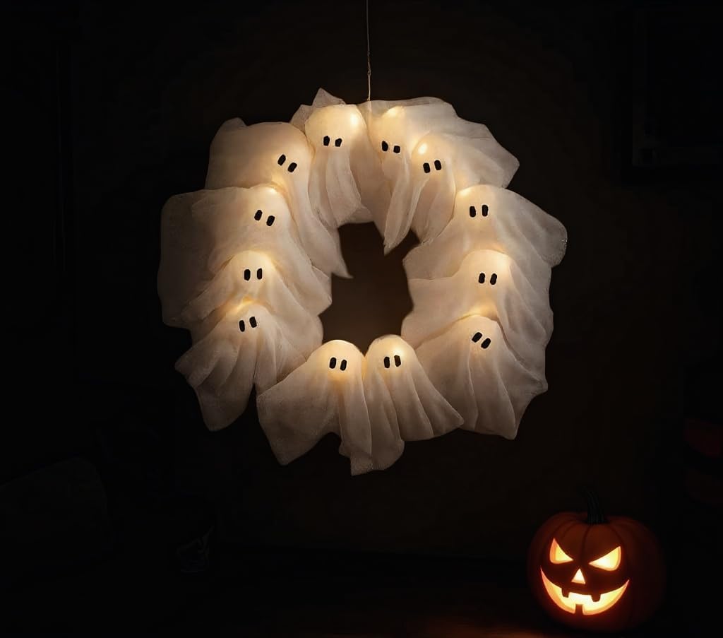 Halloween Krans Glow in het Donker voor Spooky Decoratie