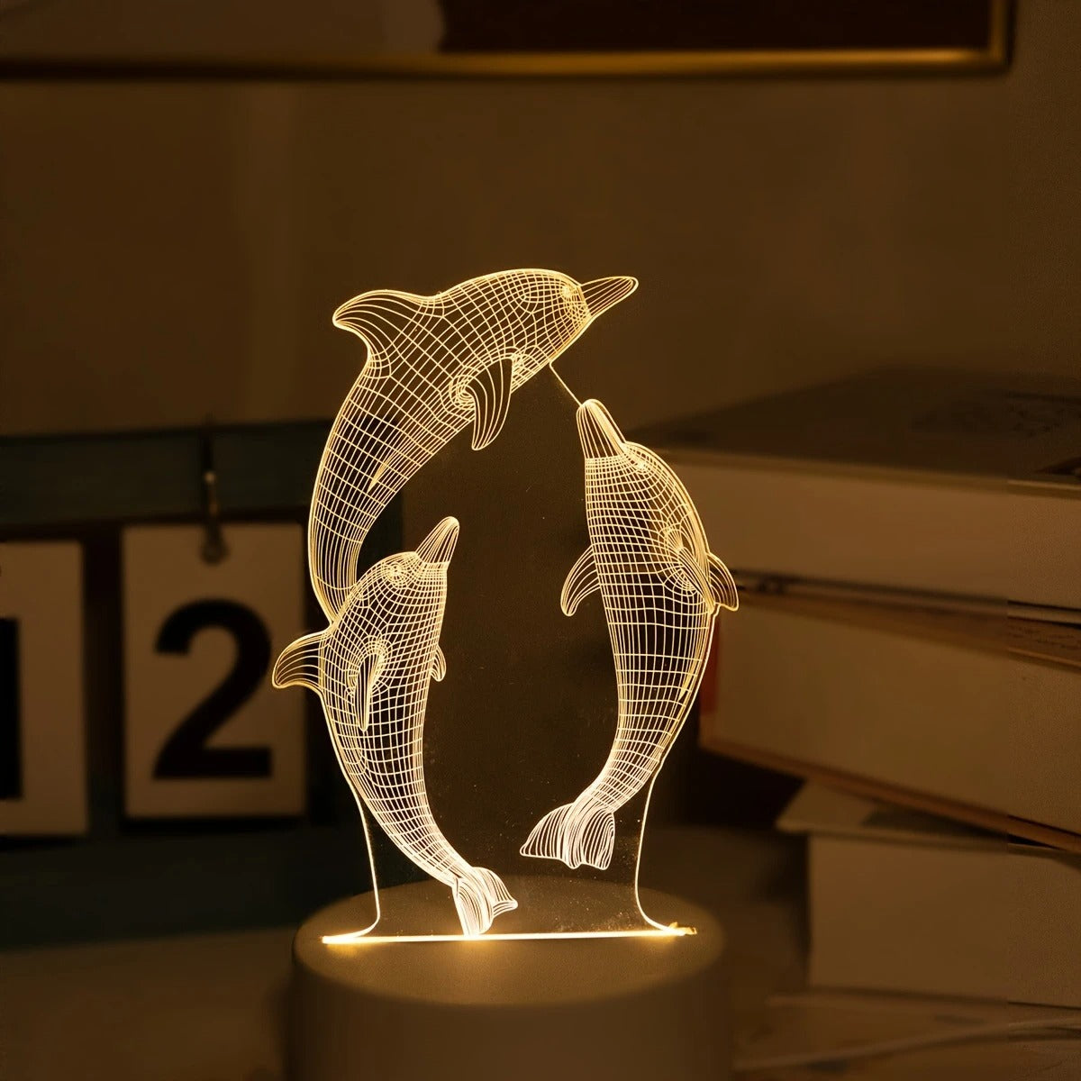 USB Dolfijn Nachtlamp Kleurrijk Kinderkamer Decor