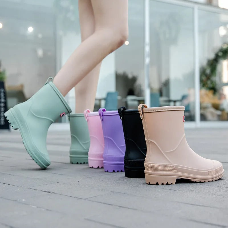 Waterdichte dameslaarzen met halve schacht Rubberen Schoenen