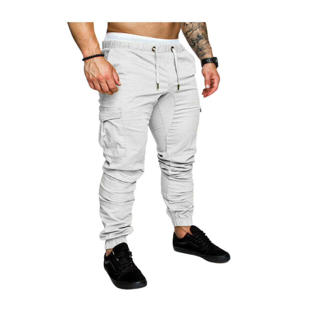 Heren Cargo Broeken Slim Fit Zwart