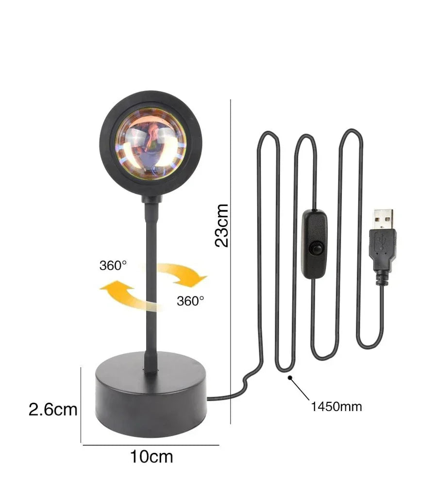Kleurrijke Sfeerlamp met 4 Kleuren Dimbaar
