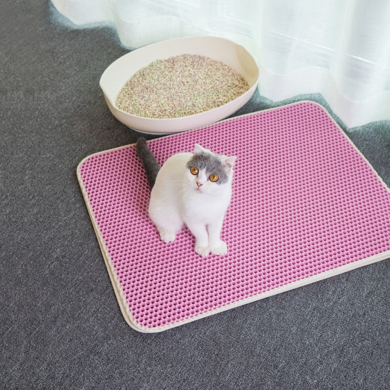 Kattenbak Mat Schoon en Droog Dubbel Laag Opvangmat