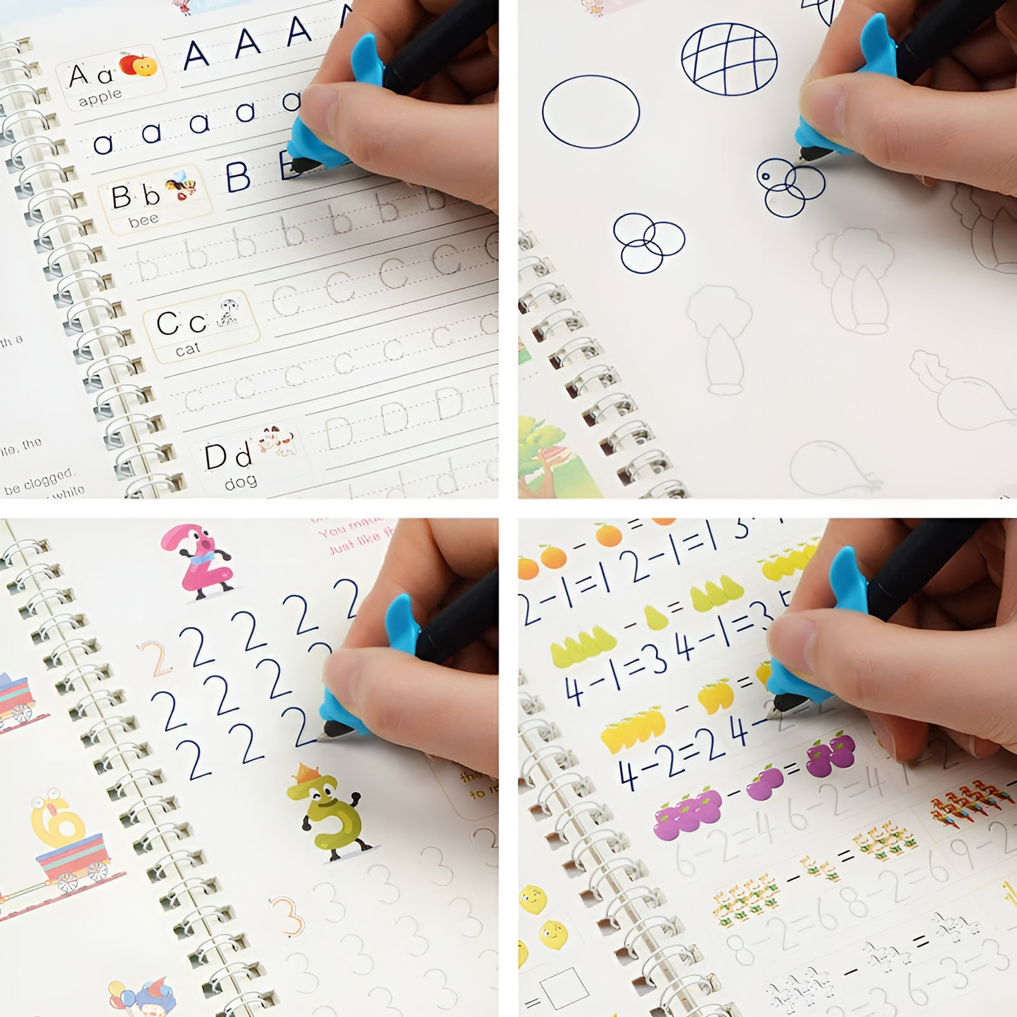 Kleurboek Set voor Kinderen met 4 Boeken en Stiften