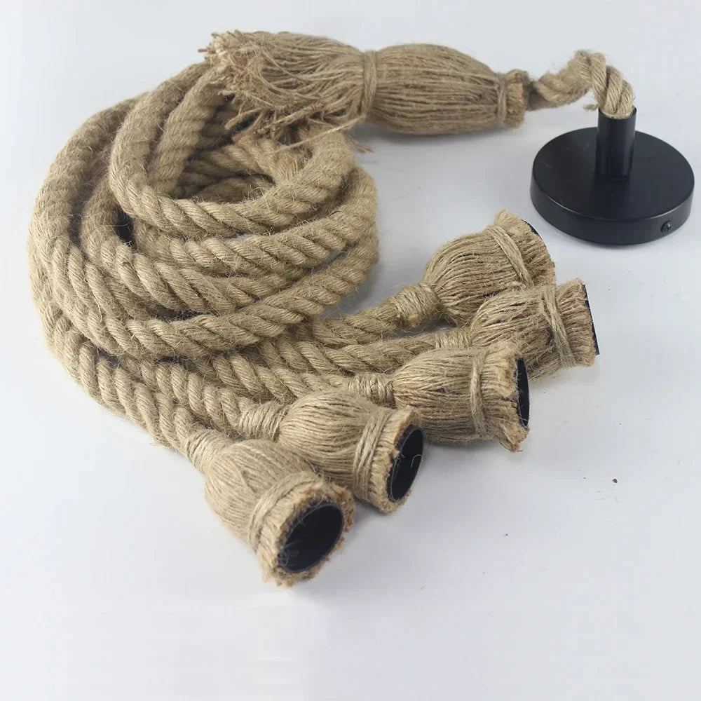 Hanglamp Handgemaakt van Henneptouw Boheemse Stijl