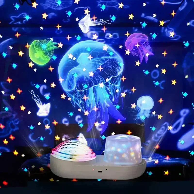 Nachtlampje Projector met Sterrenhemel en Ocean Geluiden voor Babykamer