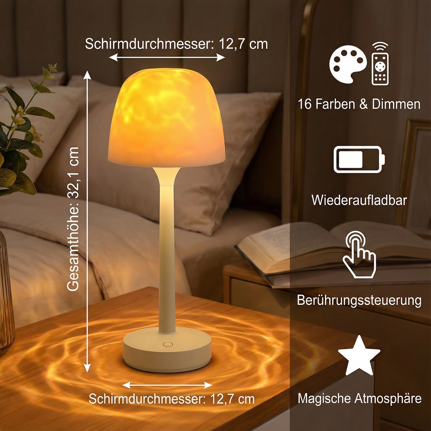 Tafellamp Sfeerlicht Dimbaar voor Woonkamer en Slaapkamer