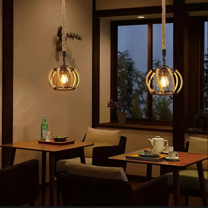 Hanglamp Industrieel Gevlochten Touw IJzeren Design