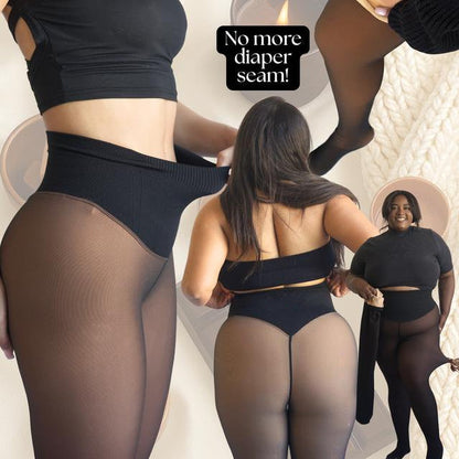 Warme Fleece Leggings voor Vrouwen met Taille Bepaling - Velinix