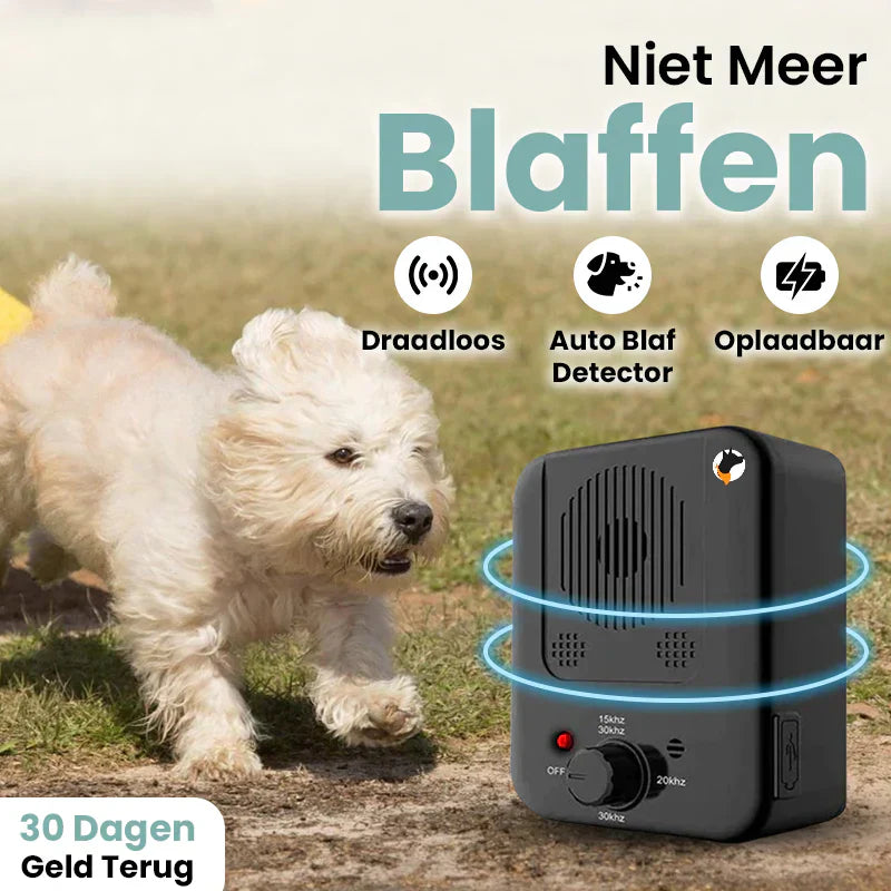 Hondengeblaf Verstiller - Ultrasone Blaasapparaat Waterdicht 15m Bereik - Velinix