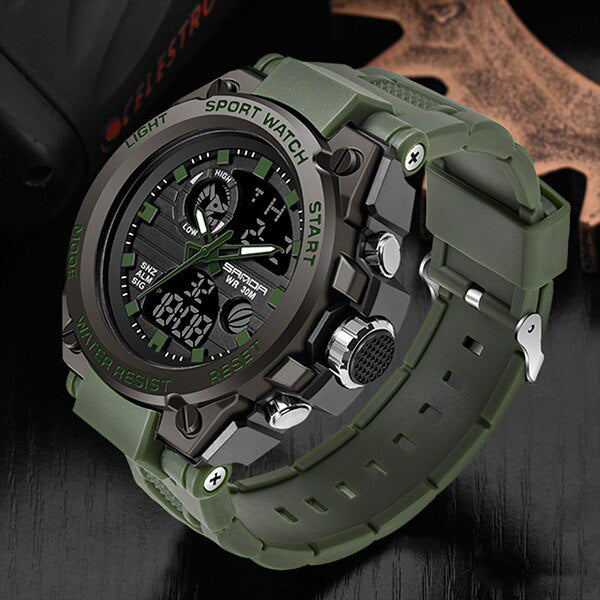 Militair Horloge voor Heren met Leerband
