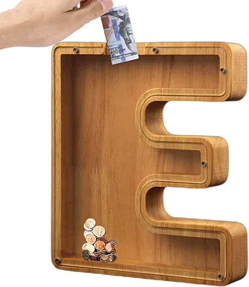 Houten Spaarpot Gepersonaliseerd met Naam of Initialen