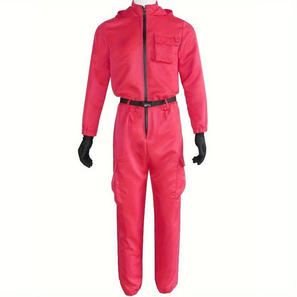 Halloween Jumpsuit Unisex Lang Mouw Met Kap