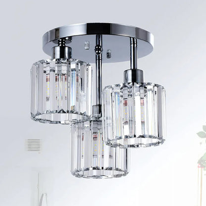 Plafondlamp Semi-Flush met Kristallen Modern Design voor Slaapkamer en Woonkamer
