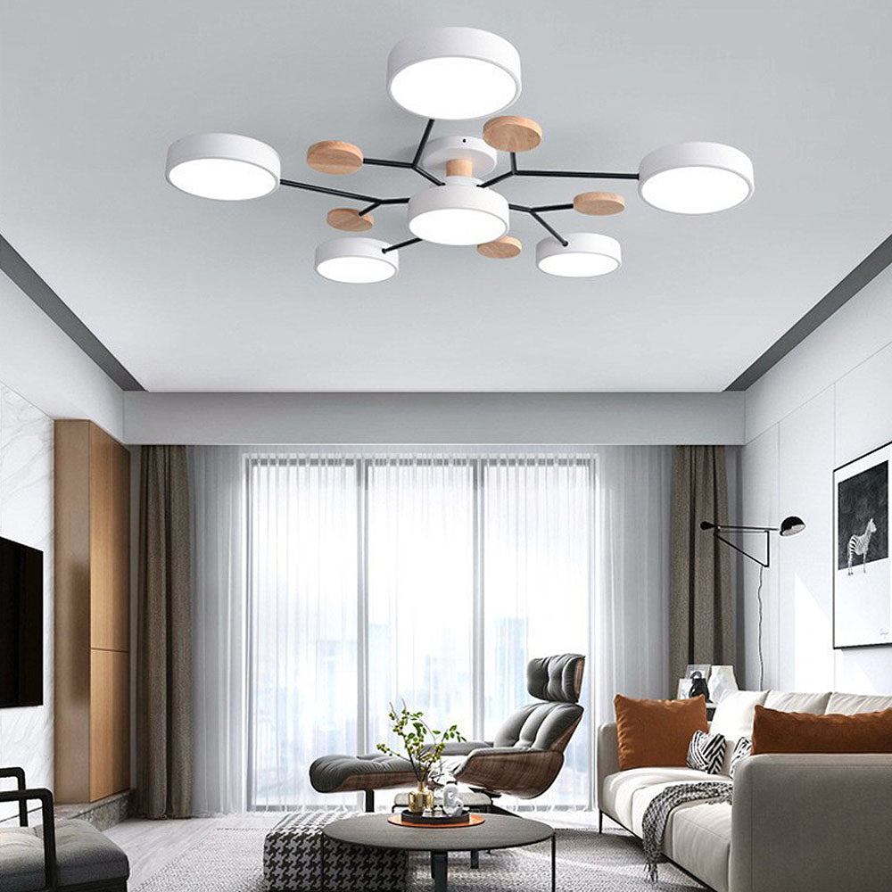 Ronde LED Plafondlamp Modern Woonkamer Lamp Dimbaar