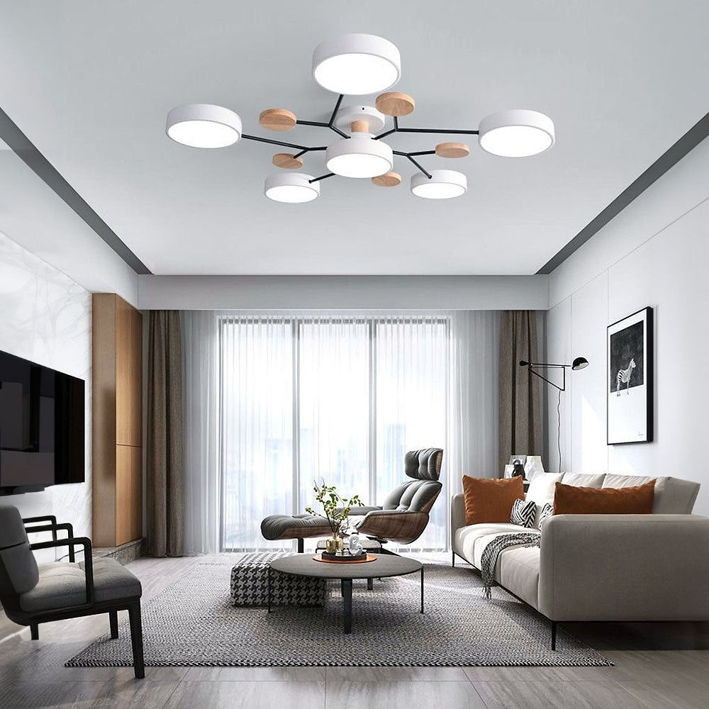 Ronde LED Plafondlamp Modern Woonkamer Lamp Dimbaar