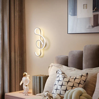 Wandlamp Moderne LED Design Muzieknoten