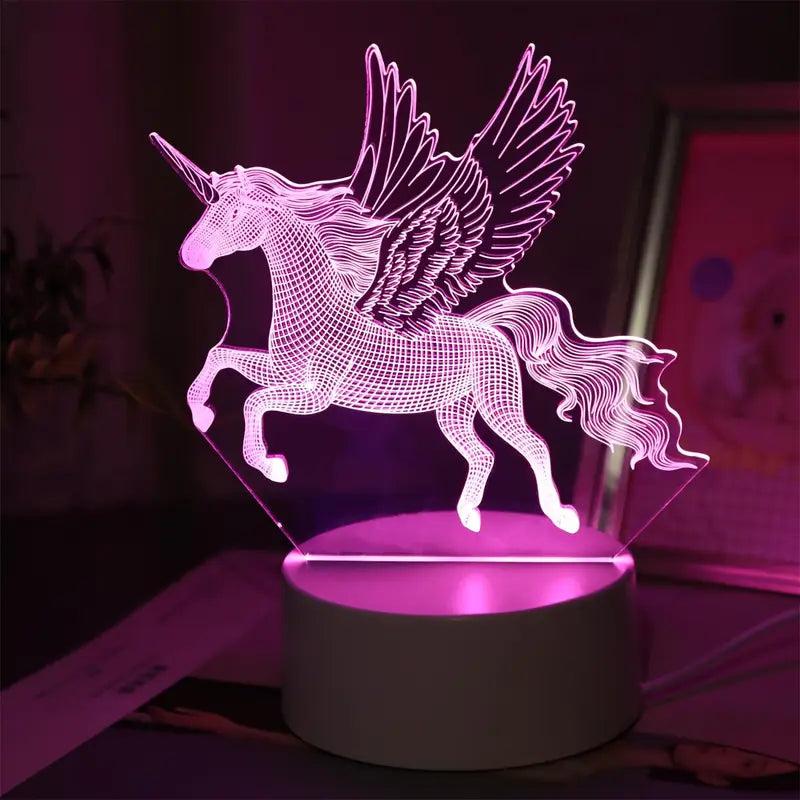 Eenhoorn Nachtlampje USB Roze Kindervriendelijk Tafellampje