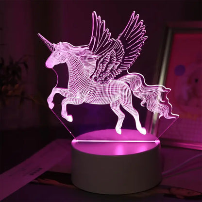 Eenhoorn Nachtlampje USB Roze Kindervriendelijk Tafellampje