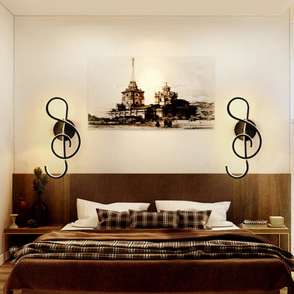 Wandlamp Moderne LED Design Muzieknoten