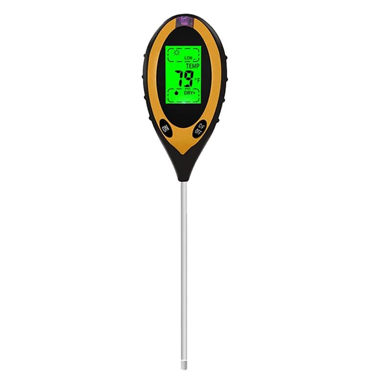 Bodemanalysator 4-in-1 met pH, Vochtigheid, Temperatuur en Lichtmeting