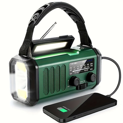 Noodradio met Zaklamp, Zonnepanelen en USB Oplader voor Noodgevallen - Velinix