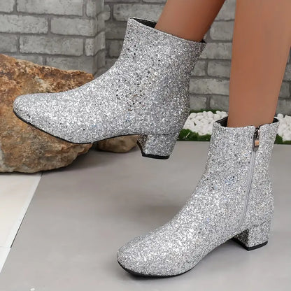 Glitter Laarzen | Feestelijke Glanzende Danslaarzen voor Vrouw