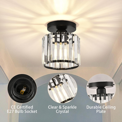 Zwart Plafondlamp Modern LED Flush Design