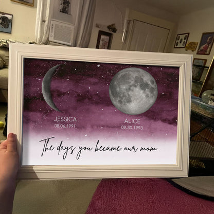 Maanfase Poster Luxe Celestiaal voor Mama
