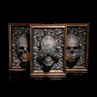 Halloween Schedel Fotolijst Hanger Spreek Geen Kwaad Decoratie
