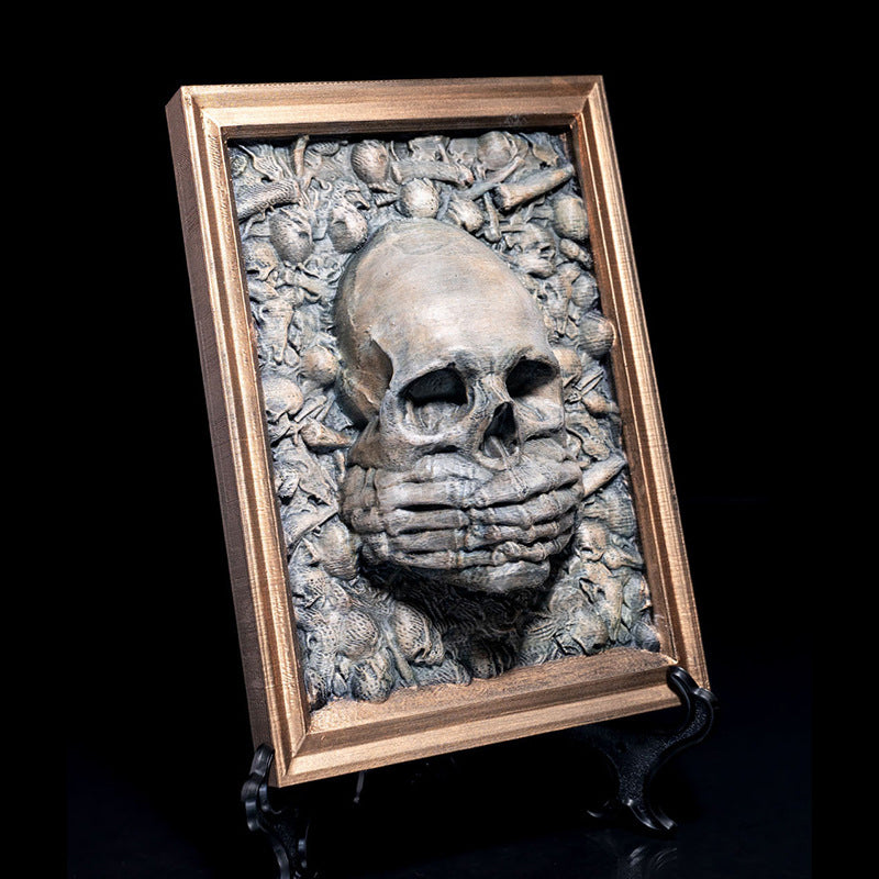 Halloween Schedel Fotolijst Hanger Spreek Geen Kwaad Decoratie