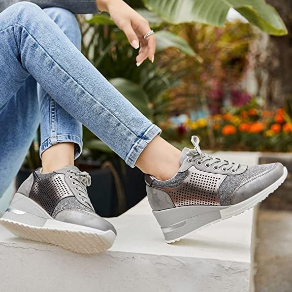 Hoge Hak Sneakers met Wedgezool